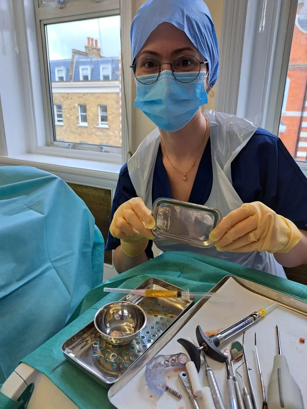 Independent registered nurse prescriber preparing a sterile regenerative treatment
